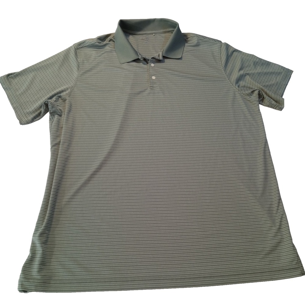 Men's Walter Hagen Essentials Golf Polo Shirt, XXl, Green Striped